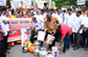 BJP stages protest against MCC opposing  �artificial water scarcity� in city